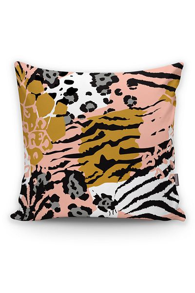 Realhomes Exotic Zebra Patterned Digital Printed Throw Pillow Cover