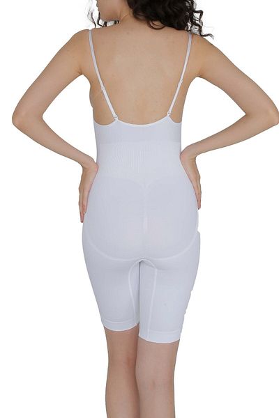 Yevda Corset de damă, alb, fără cusături, lungi cu bretele, 2028