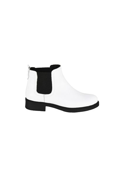 Moosefield Genuine Leather White Women's Boots