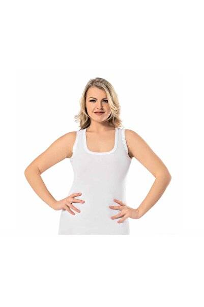 Erdem Kadın Beyaz Ribana Kaşkorse Atlet 2'li