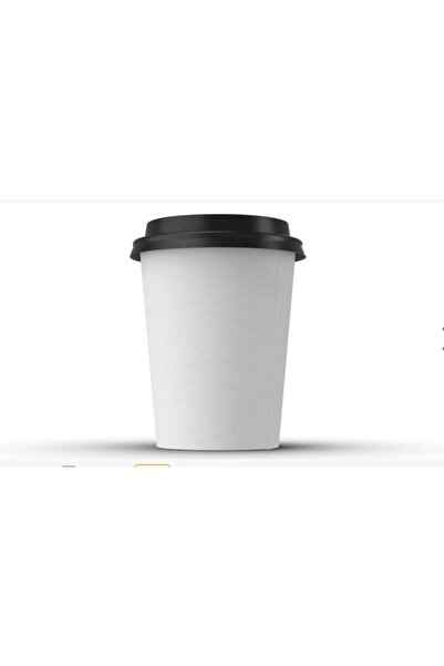 14Süs 8 Oz Karton Bardak + Kapak Set 100 Adet