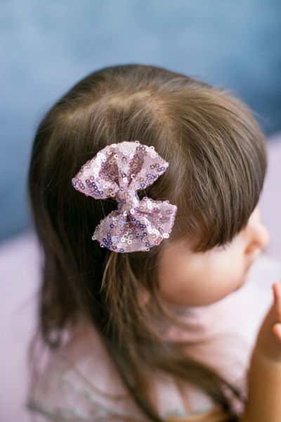 PixyLove Pink Girl's 2-Piece Clip Spangle