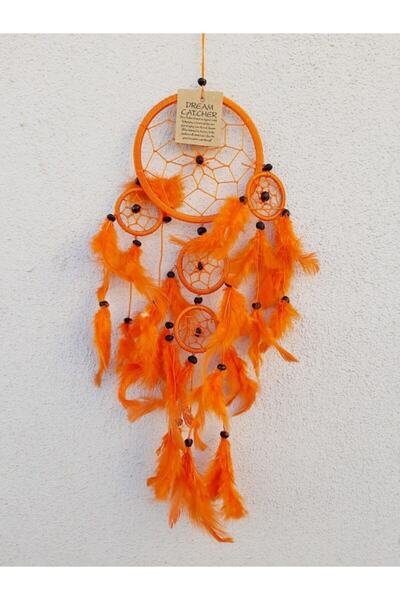 NETAVANTAJ Otantik Rüya Düş Kapanı Turuncu Dream Catcher