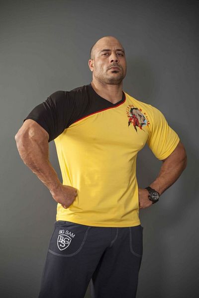 Big Sam Son Mohican Themed Yellow Fit T-Shirt 2829