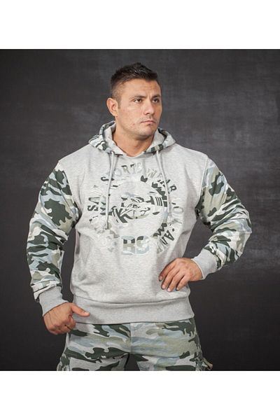 Big Sam Camouflage Detailed Hooded Sweatshirt 4665