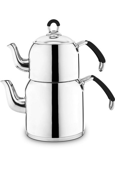 NİCE Mini Size Black Color Silicone Teapot Set with Handle