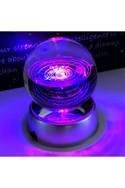 MOBGİFT Güneş Sistemi Işıklı Cam Küre