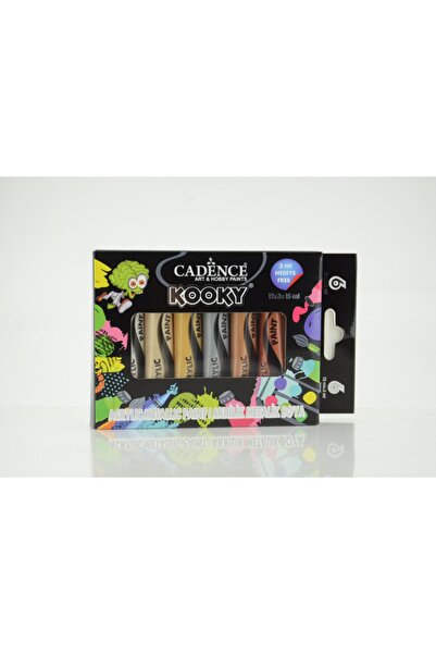 Cadence Kooky Metalik Akrilik 6'lı Set 15ml