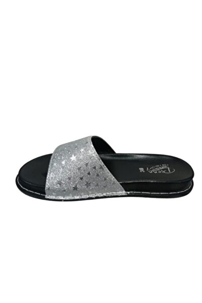 Pienn P958-010 Women's Narrow Fit Daily Silver Slippers