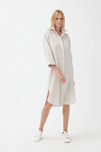 İPEK KIRAMER Lınen Gömlek Elbise