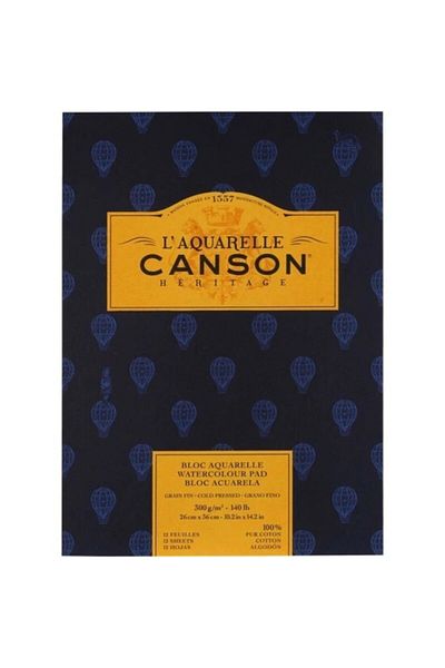 Canson L'Aquarelle Heritage Watercolor Block 300Gr23x31cm Thin D