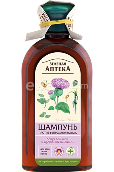 Green Pharmacy شامبو بروتينات الأرقطيون والقمح ضد تساقط الشعر 350 مل