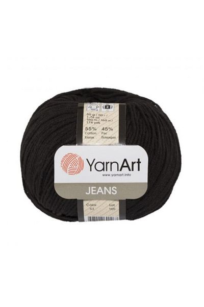 Yarnart Τζιν Μαύρο Πλεκτό Χειροποίητο Σχοινί - Clor 53 Lot 802