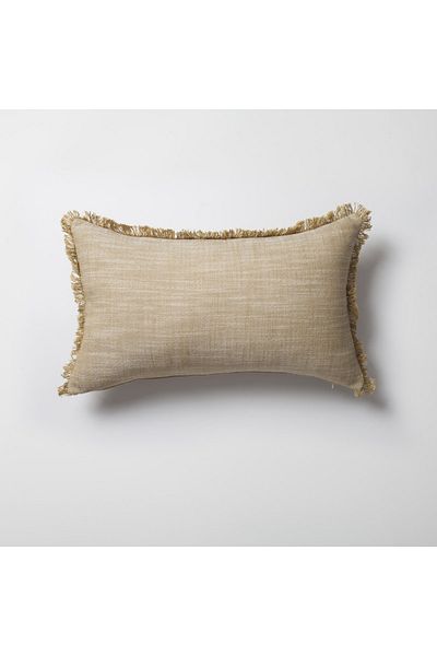 Fineroom Living " Soho " - Linen Tassel Throw Pillow 30x50 (Inner Pillow Included)