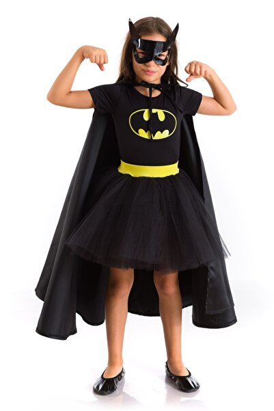 Tameris Kostüm Halloween Cadılar Bayramı Batgirl Kostümü Kısa Kollu