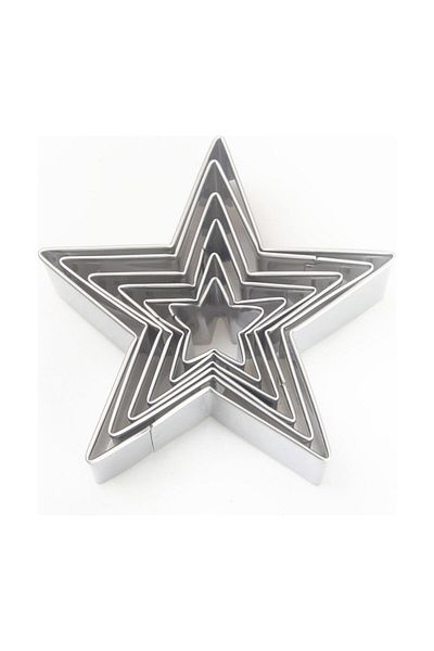 Eminonutoptanci Metal Star Model Cake Cookie and Cake Set of 5 - Bk024