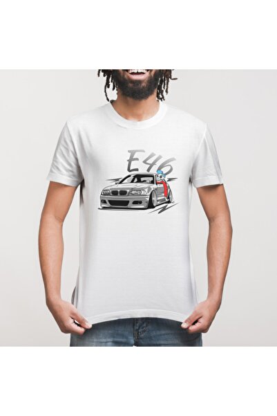 Crazy Ανδρικό T-Shirt Bmw E46 Lowstyle Skulldriver
