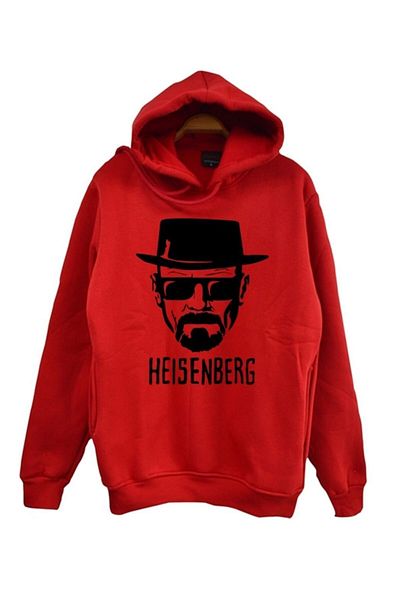 fame-stoned Унисекс суитшърт от 100% памук с щампа Breaking Bad в червен цвят