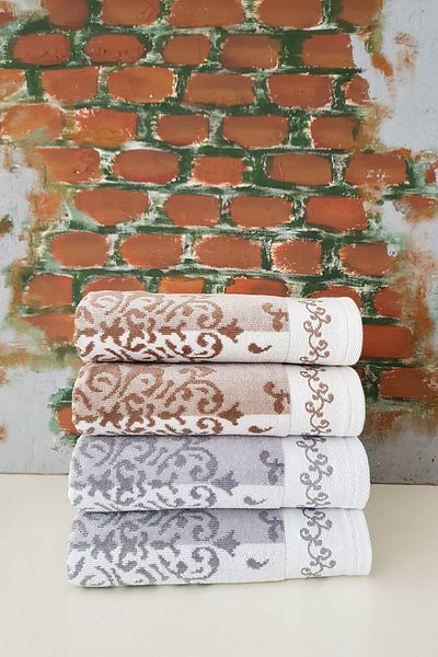 Özdilek Emily Towel Set of 4 Brown - Gray