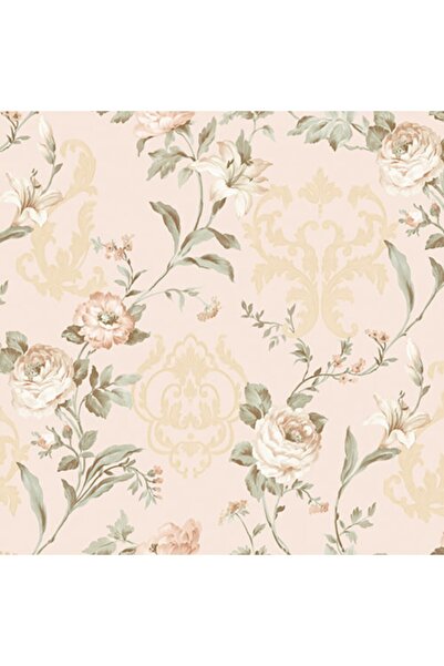 Adawall Seven Çiçek Açan Güller Ve Damask Desenli Duvar Kağıdı (16,5m2)