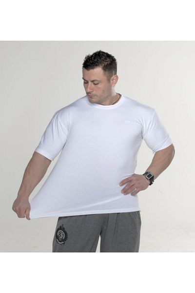 Big Sam White Cotton Basic T-Shirt 2746