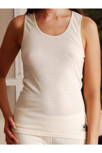 SAFYÜN Geniş Askılı Saten Biyeli Yün Atlet