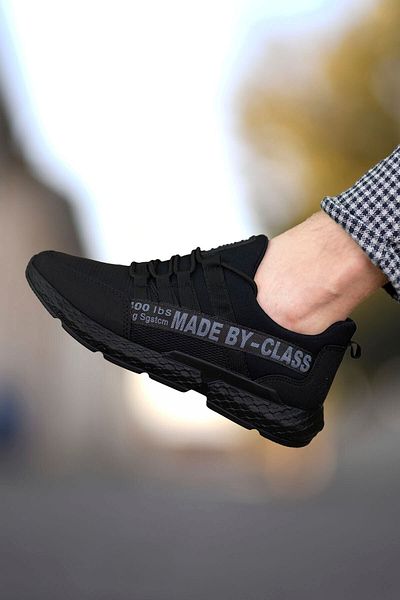 Riccon Schwarze Ledersneakers für Herren 0012santo