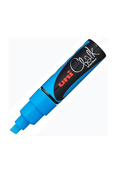Uni Chalk Marker Wet Wipe Light Blue 8.0mm