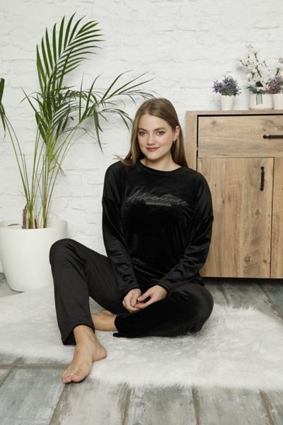 Altınay French Velvet Pocket Pajama Set