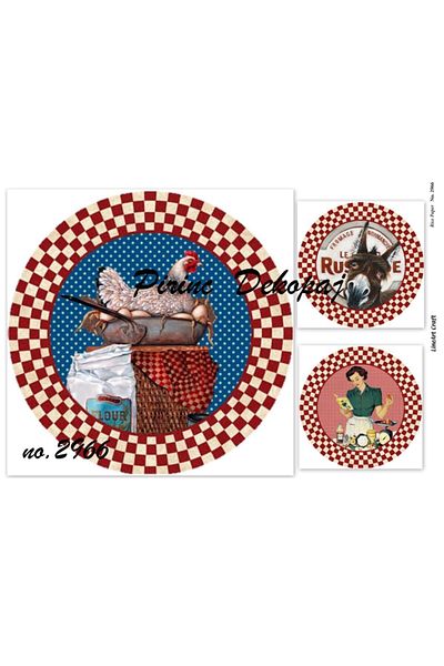 LİNEART Brass Decopage Paper No:2966