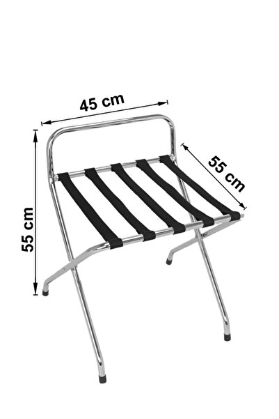 Berta Hijyen Berta Krom Bavul Sehpası Valizlik Bavulluk Valiz Sehpası