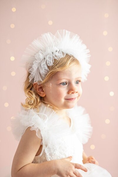 PixyLove Ekru Kız Çocuk Taç Maia