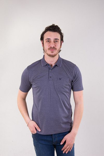ModaPlaza Ανδρικό μπλουζάκι με γιακά πόλο Navy Blue 1001