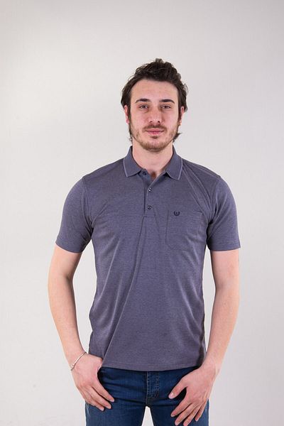 ModaPlaza Ανδρικό μπλουζάκι με γιακά πόλο Navy Blue 1001