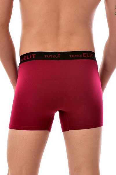 DERYA Elit 1252 Men's Modal Elasthan Boxer Claret Red