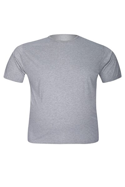 ANNEX Men's Gray Plus Size Basic T-Shirt