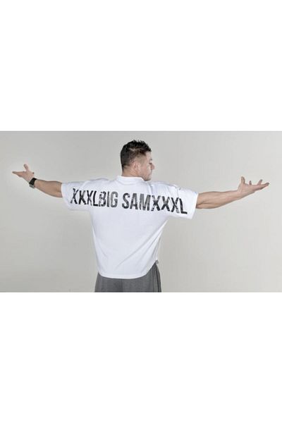 Big Sam White Cotton Relaxed Fit T-Shirt 2715