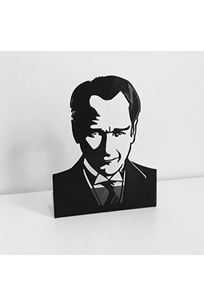 Aleda Atatürk Büst Lazer Kesim Metal Masa Üzeri Dekor