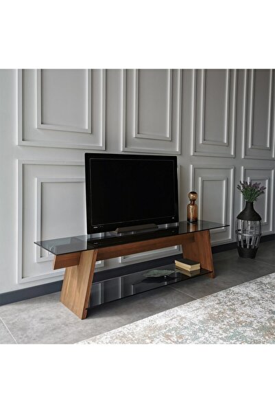 NEOstill - Ahşap Tv Sehpası Woodn Glass Tv201