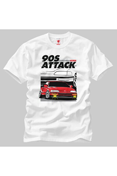 Crazy تي شيرت هوندا Crx 90s Attack للرجال
