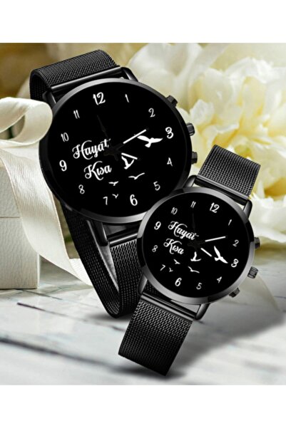 Kubbehan Kemal Atatürk Imzalı Çift Kol Saati Sevgili Saatleri Siyah Bay Bayan...