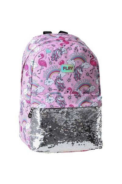 KESKİN COLOR Girl's Pink Flamingo Patterned School Bag162933