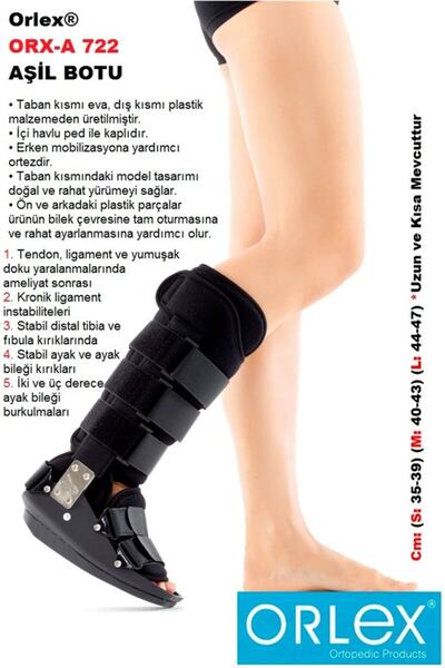 Genel Markalar Orx-a 722 Aşil Botu Uzun (tendon, Ligament Ve Doku Yaralanmalarında Ameliyat Sonrası Kullanılır)