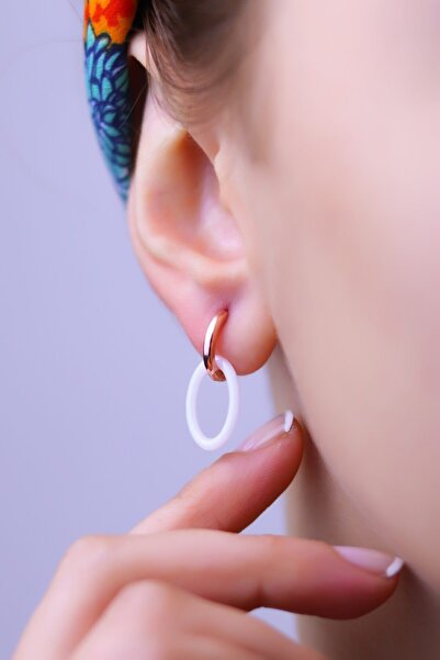 MySilvers Seramik Elips Küpe