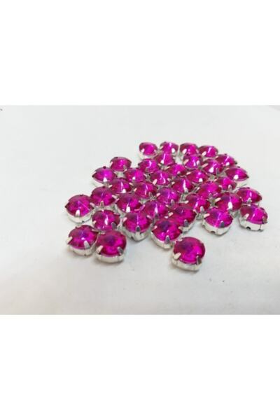 yiğit aksesuar 8 mm Case Strut Glass Stone Fuchsia (30 Pieces)