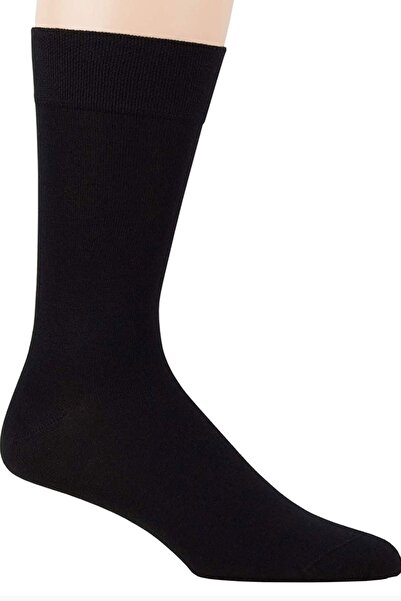 Gutiero Unisex 6 Pairs Bamboo Invisible Seamless Long Black Socks