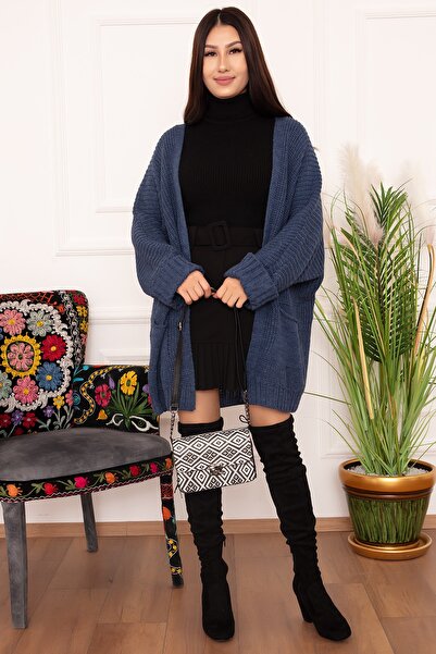 PULLIMM Bayan Kolu Manşet Triko Hırka Akr03