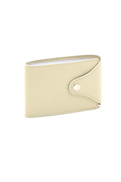 2K Credit Card Holder Beige 10 Leaves Horizontal 7x10,5 Cm