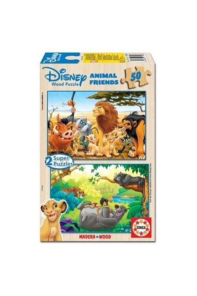 EDUCA Piece Wooden Animal Friends 2 X 50