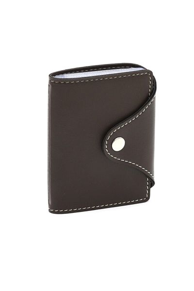 2K Credit Card Holder Brown 10 Sheets Vertical 7.5x9.7 Cm